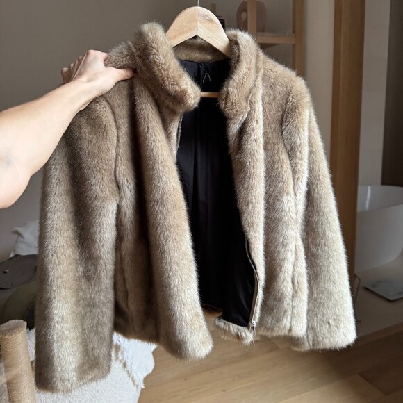 Faux Fur Vintage Coat Size Small - Picture 1 of 3
